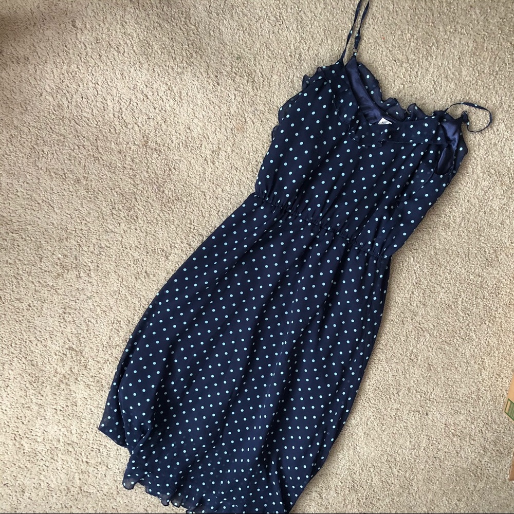 Maison Jules Navy Midi Dress